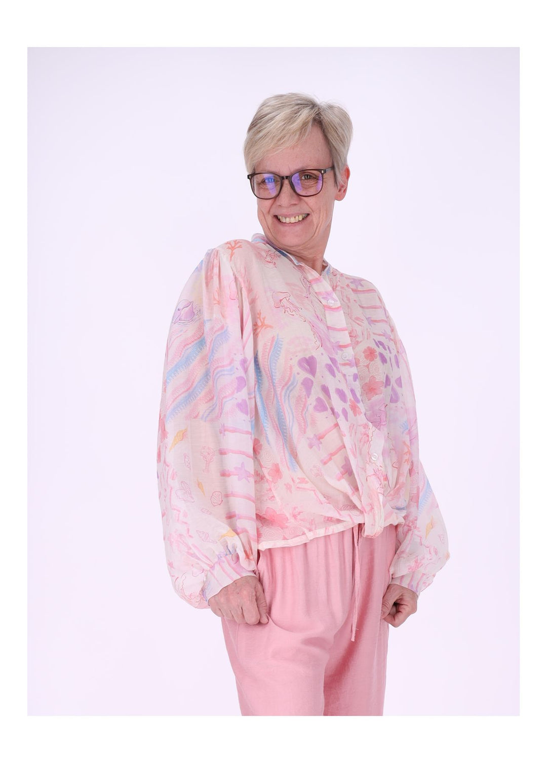 Sierra Damen Bluse Langarm grafisch