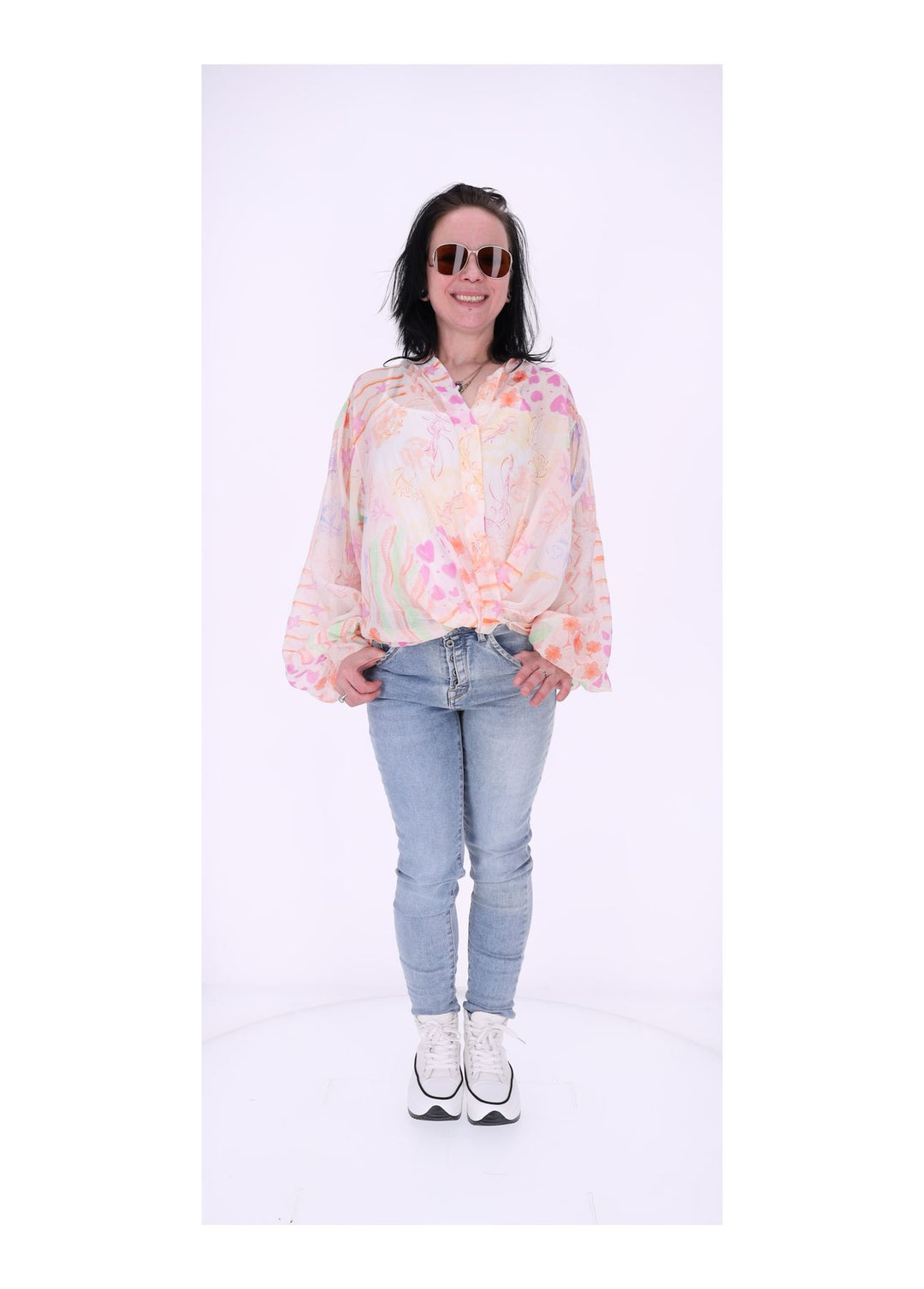 Sierra Damen Bluse Langarm grafisch