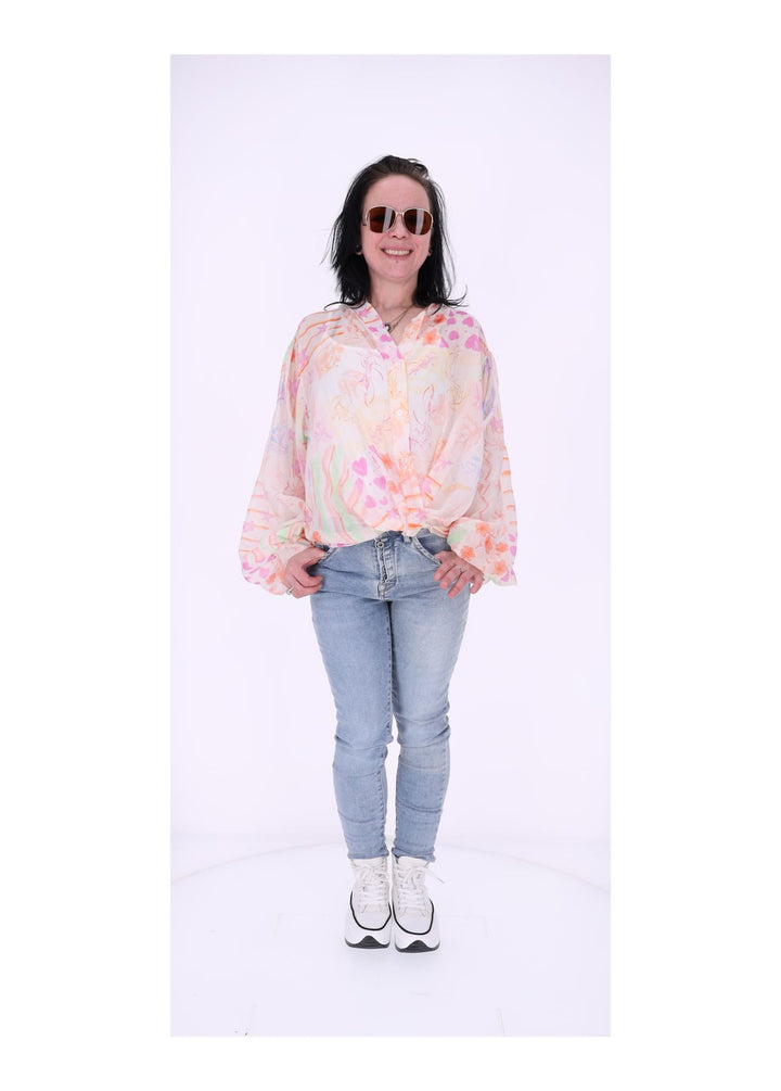 Sierra Damen Bluse Langarm grafisch
