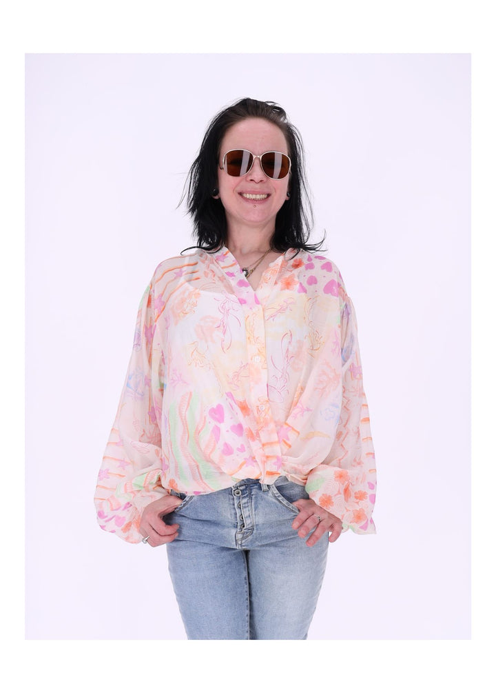 Sierra Damen Bluse Langarm grafisch
