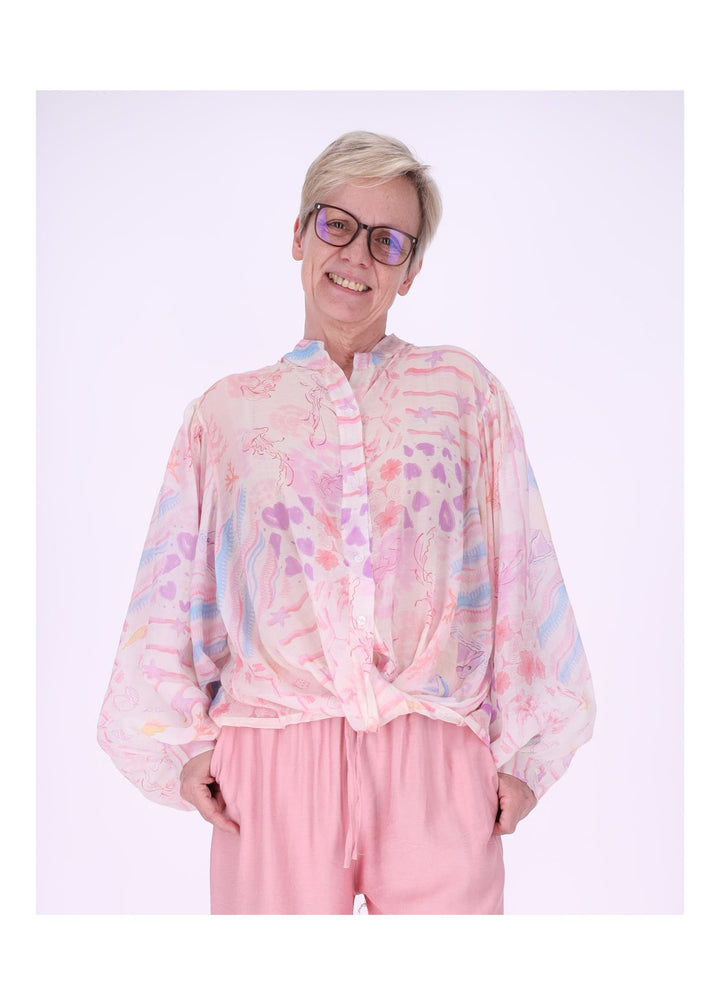 Sierra Damen Bluse Langarm grafisch