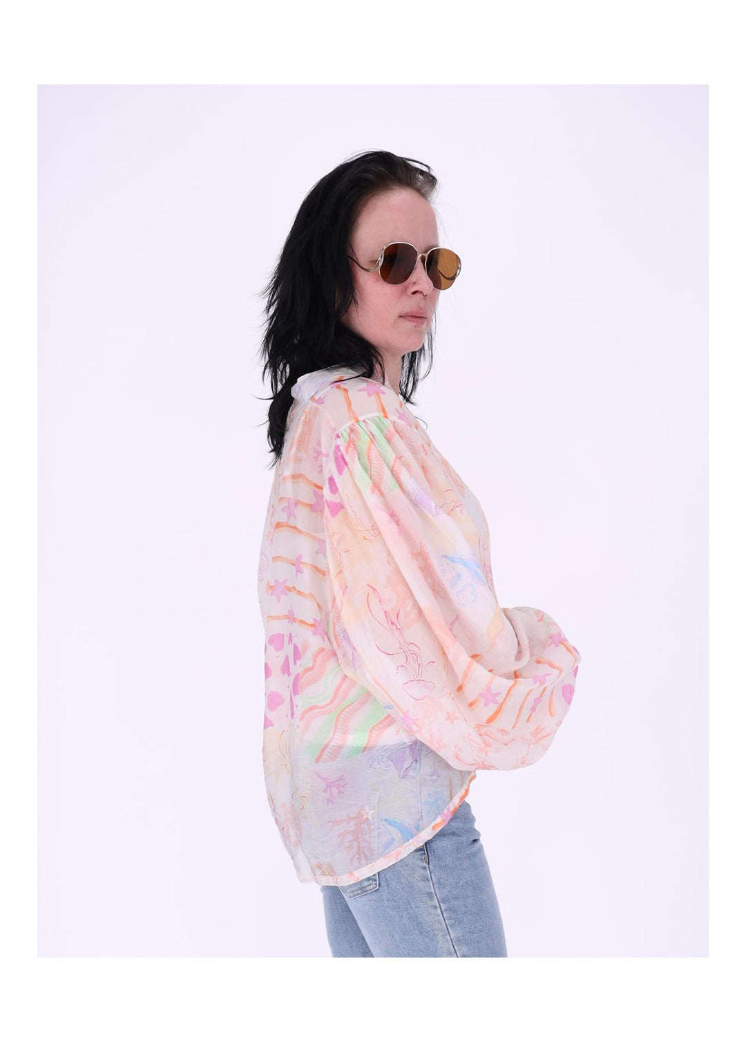 Sierra Damen Bluse Langarm grafisch