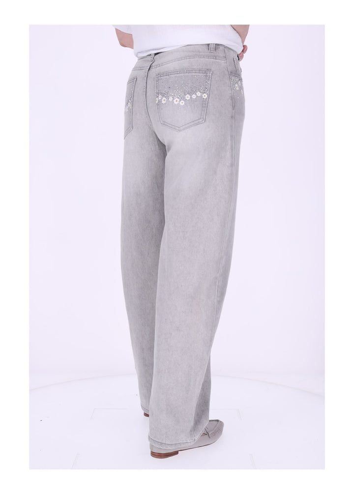 Splash of Color Jeans mit Stickerei