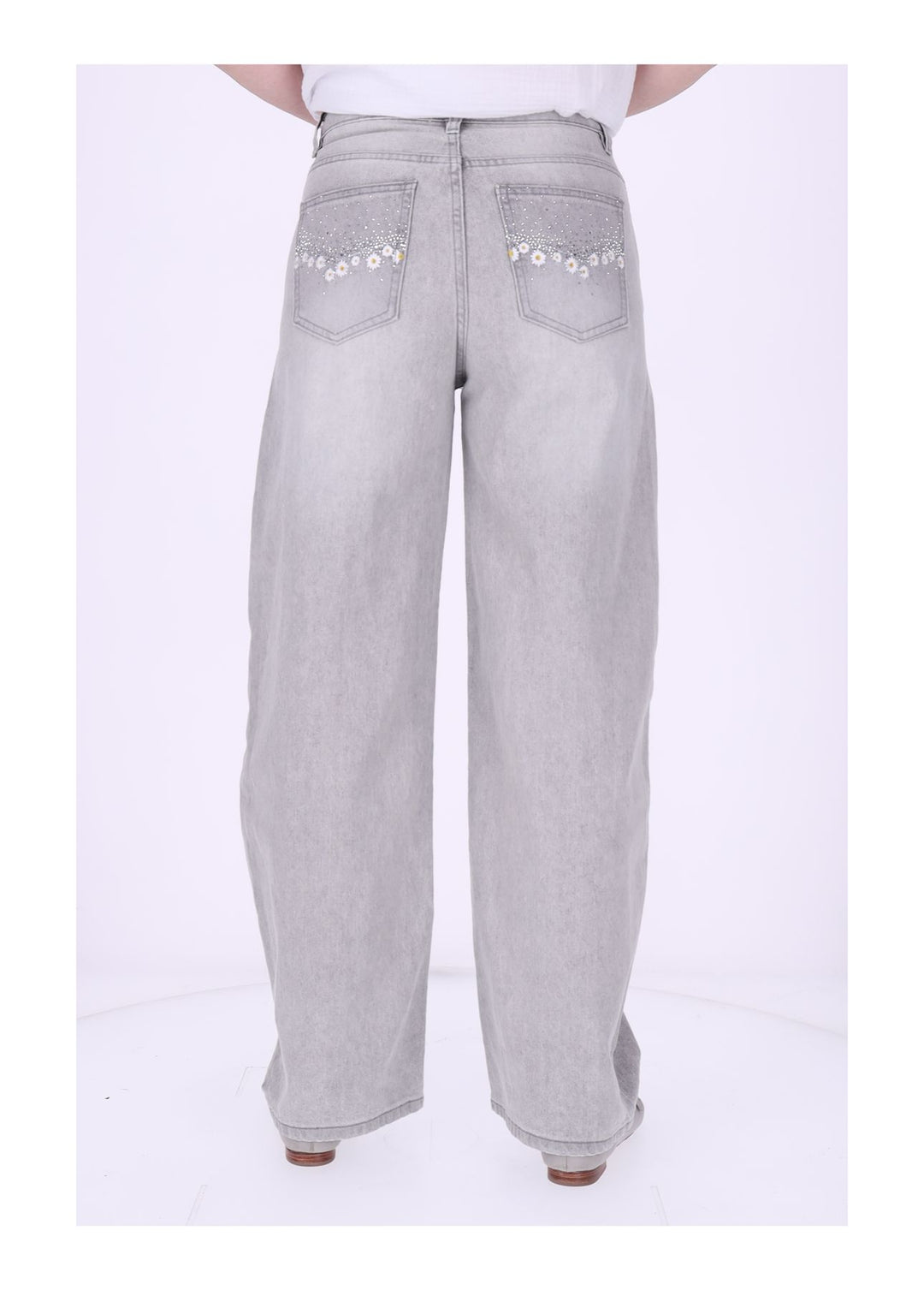 Splash of Color Jeans mit Stickerei