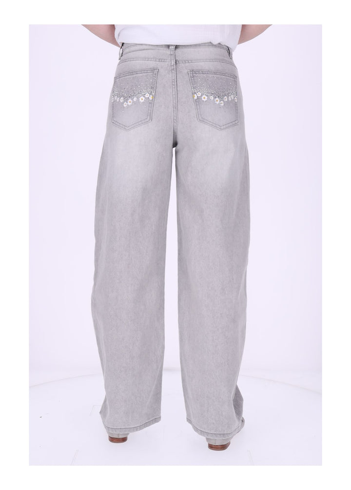 Splash of Color Jeans mit Stickerei