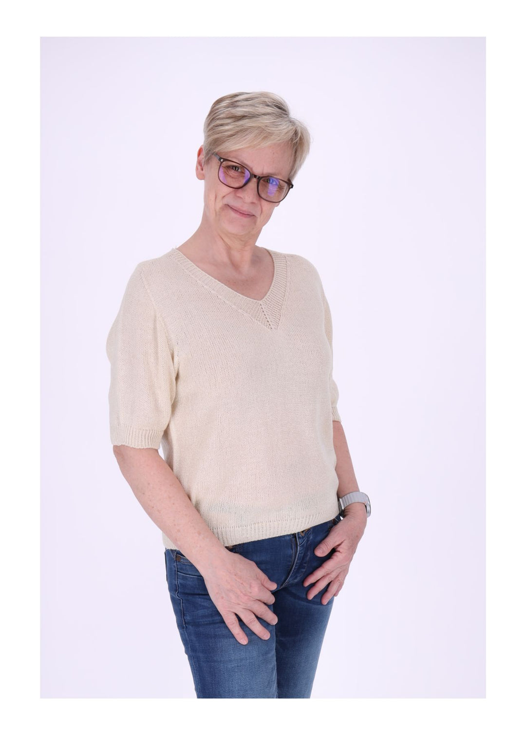 Splash of Color Damen T-Shirt V-Ausschnitt