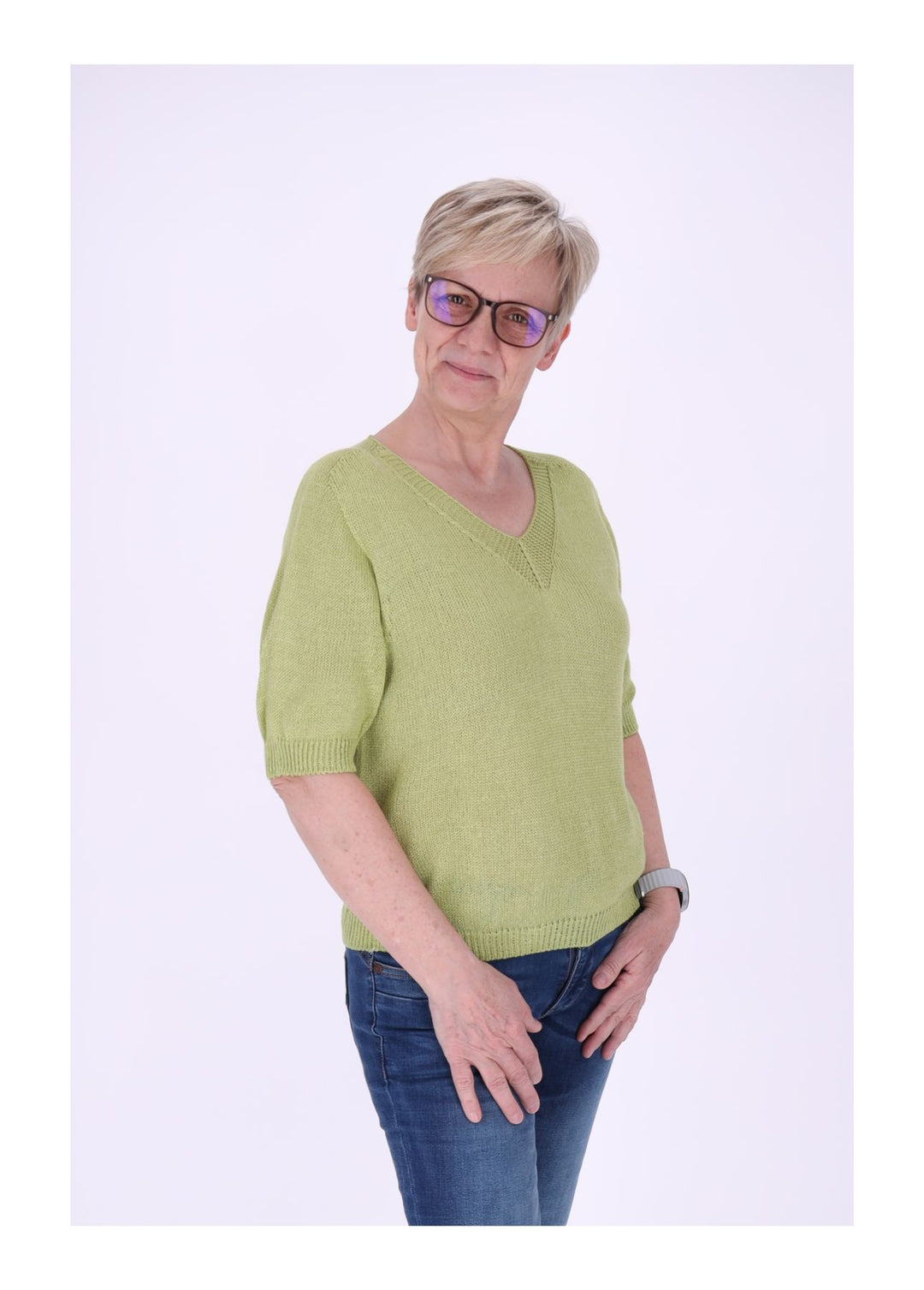 Splash of Color Damen T-Shirt V-Ausschnitt