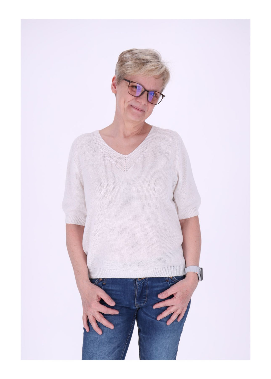 Splash of Color Damen T-Shirt V-Ausschnitt