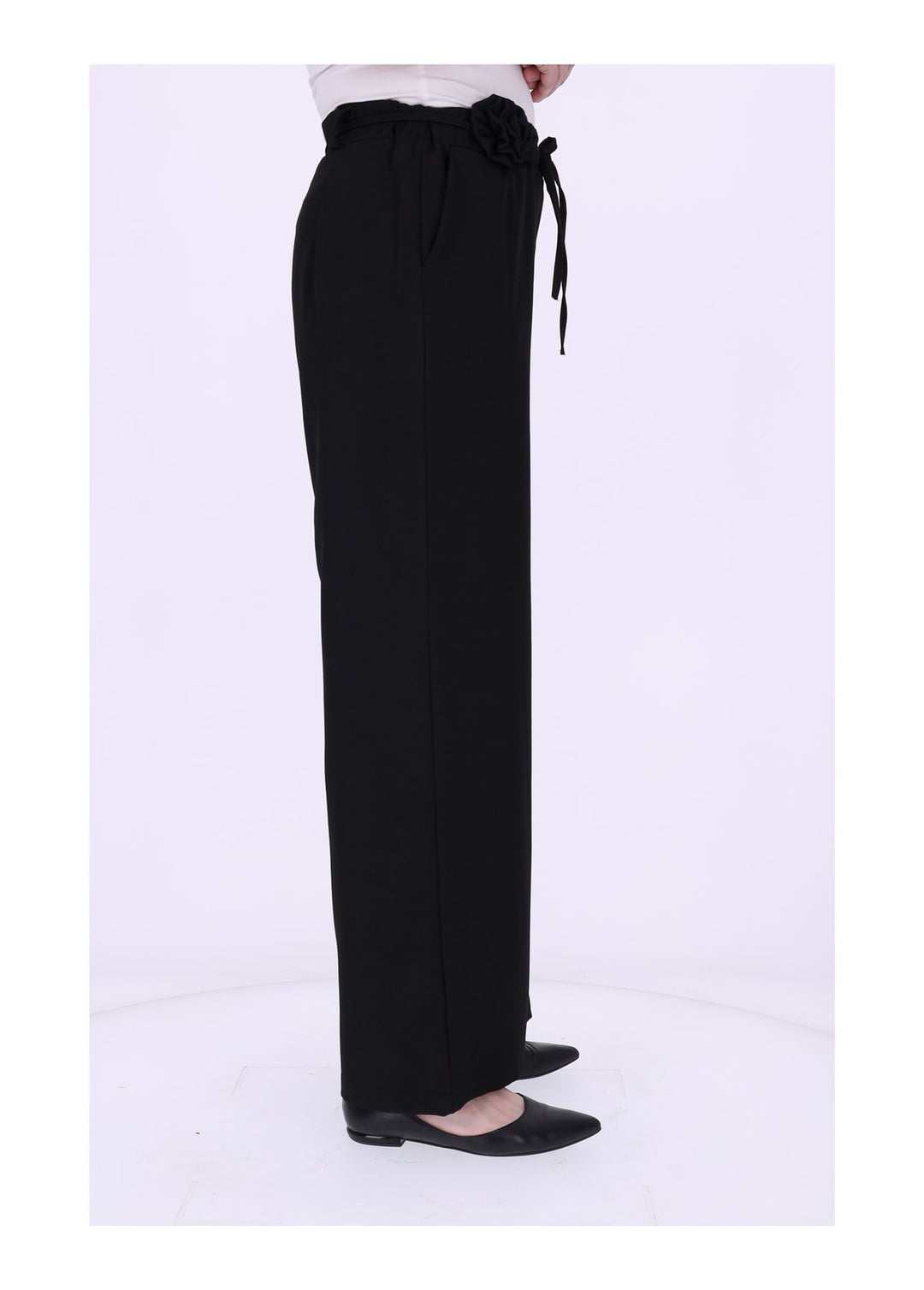 Schlupf-Hose Damen Blumengürtel