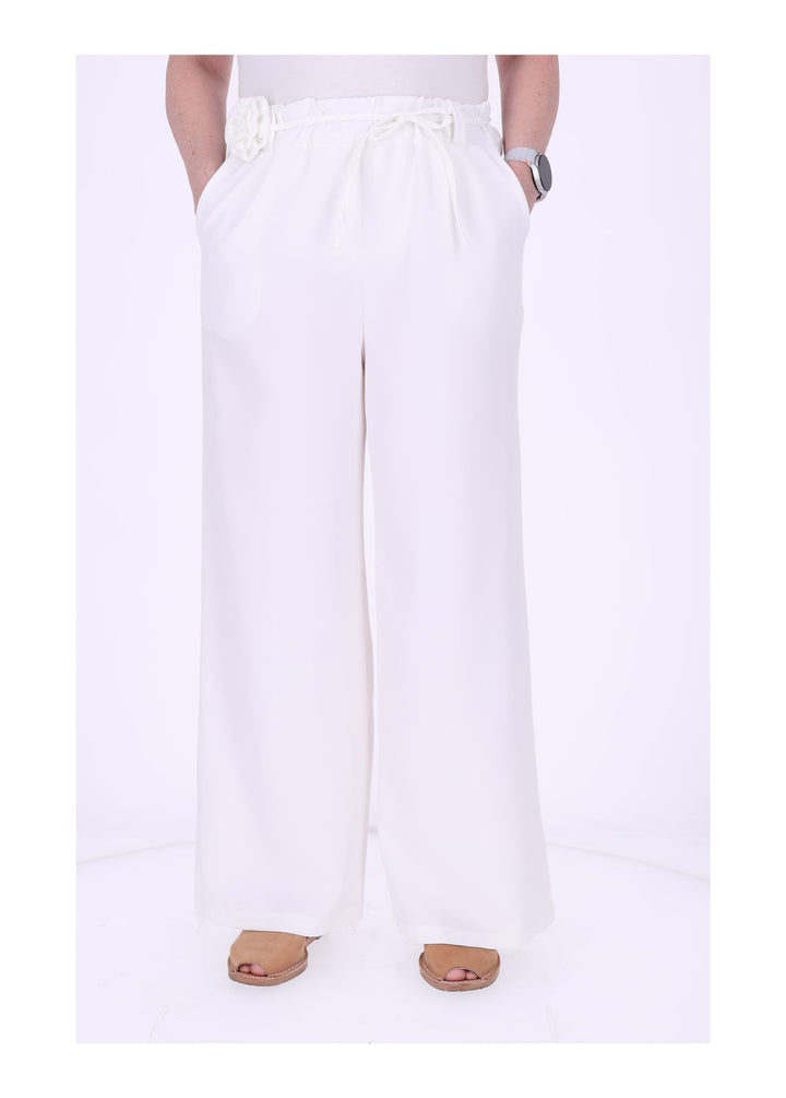 Schlupf-Hose Damen Blumengürtel