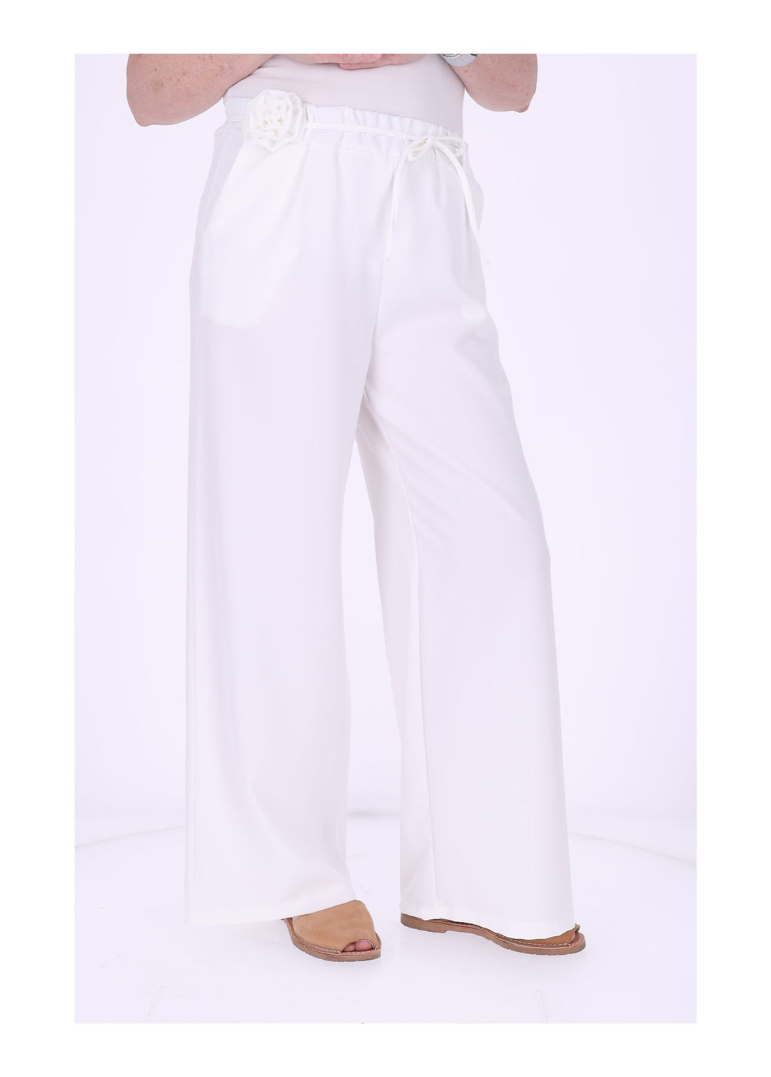 Schlupf-Hose Damen Blumengürtel