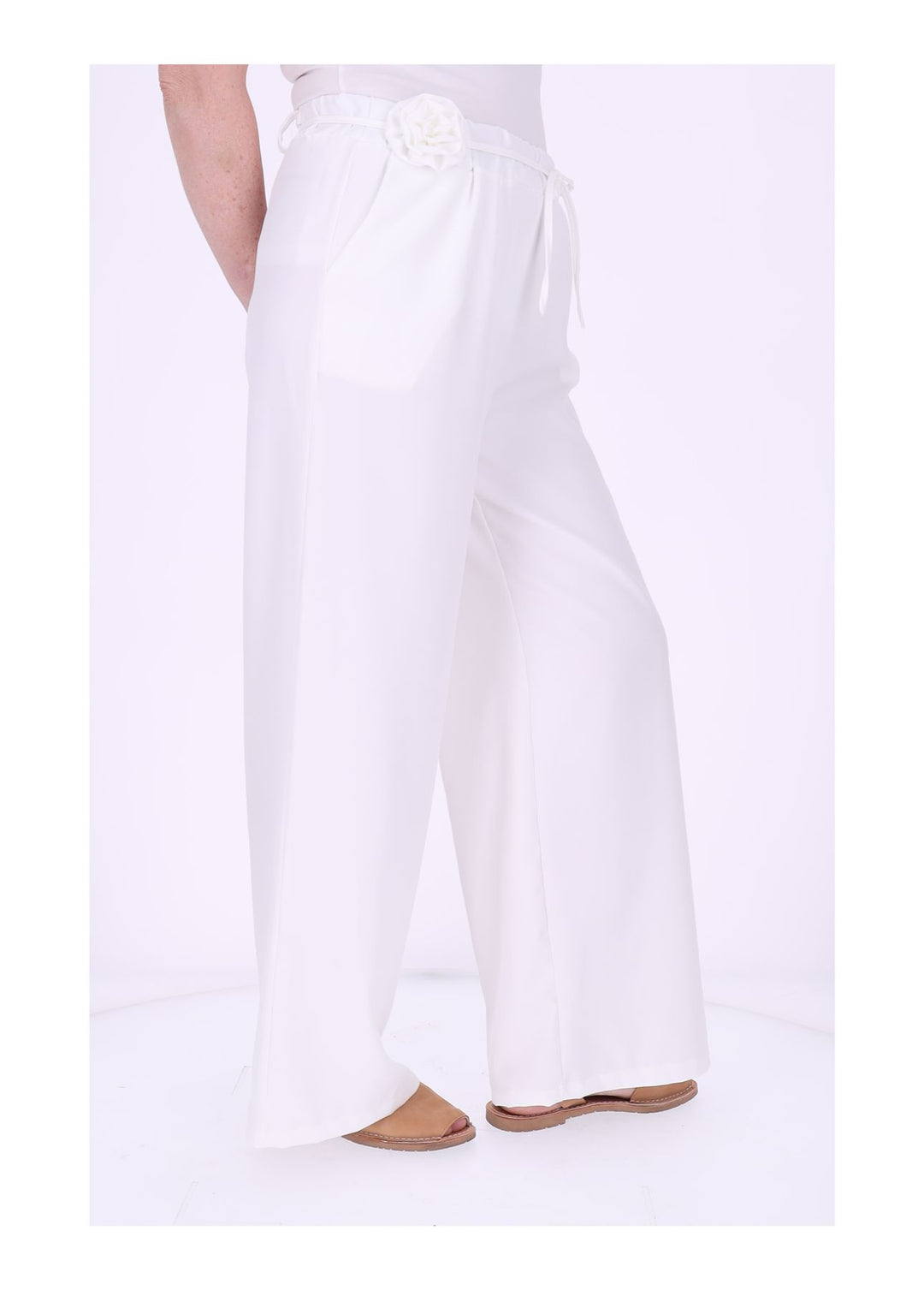 Schlupf-Hose Damen Blumengürtel