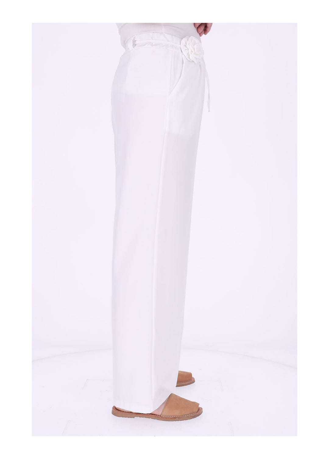 Schlupf-Hose Damen Blumengürtel