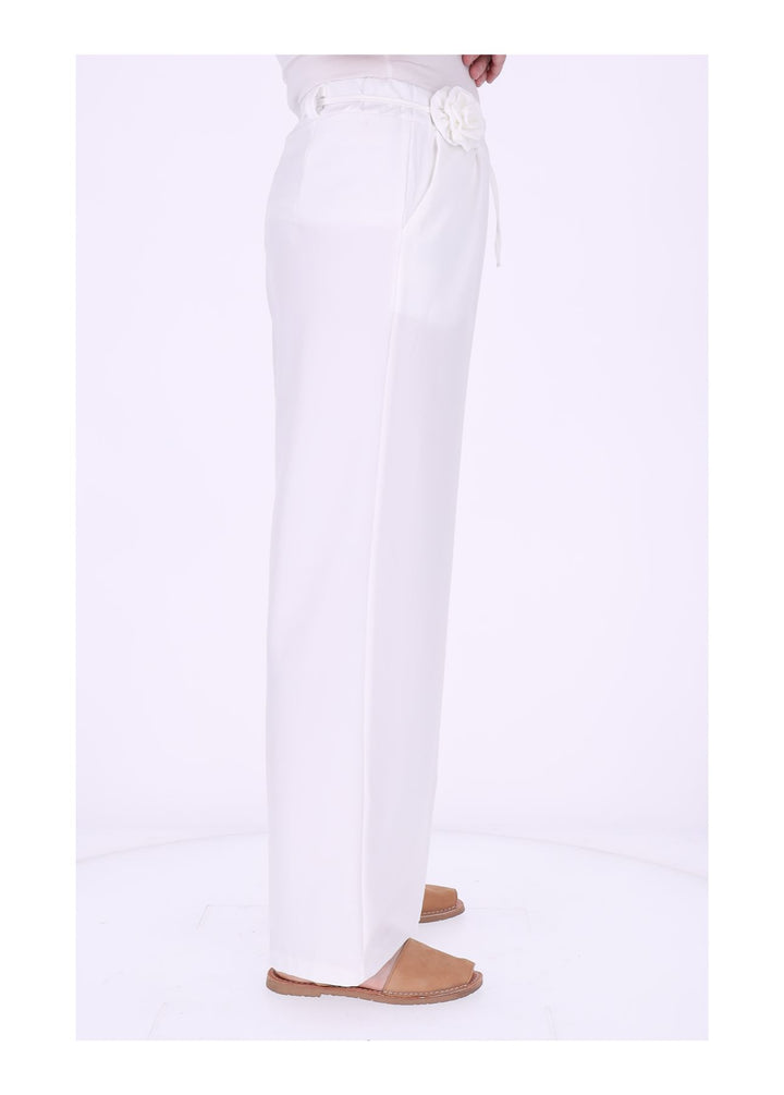 Schlupf-Hose Damen Blumengürtel