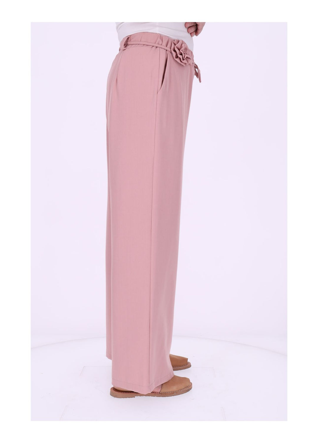 Schlupf-Hose Damen Blumengürtel