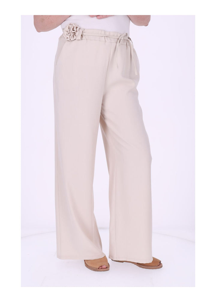 Schlupf-Hose Damen Blumengürtel