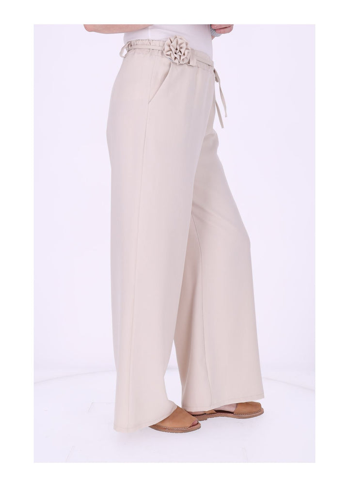 Schlupf-Hose Damen Blumengürtel