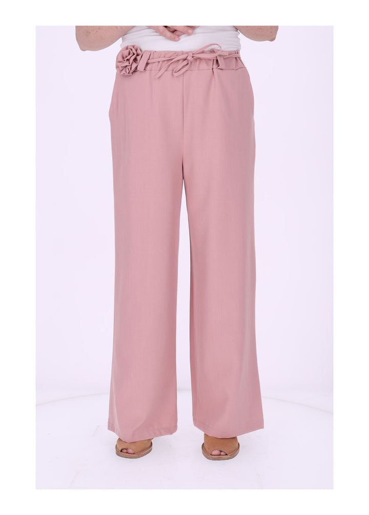 Schlupf-Hose Damen Blumengürtel