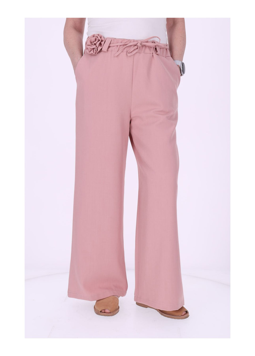 Schlupf-Hose Damen Blumengürtel