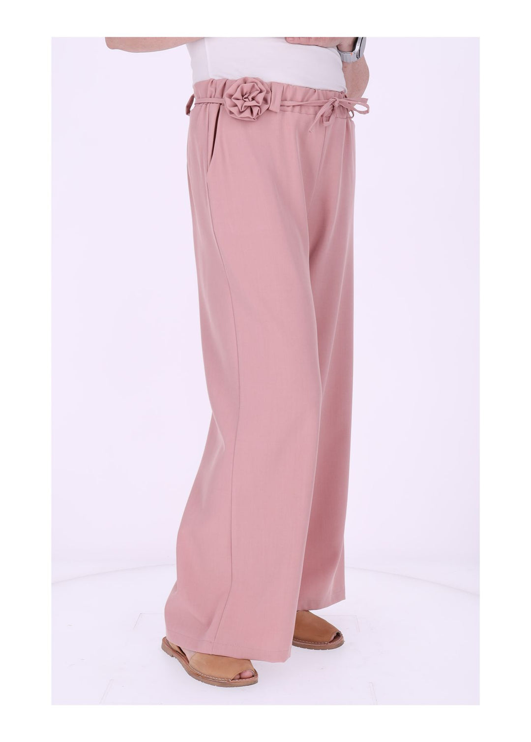 Schlupf-Hose Damen Blumengürtel