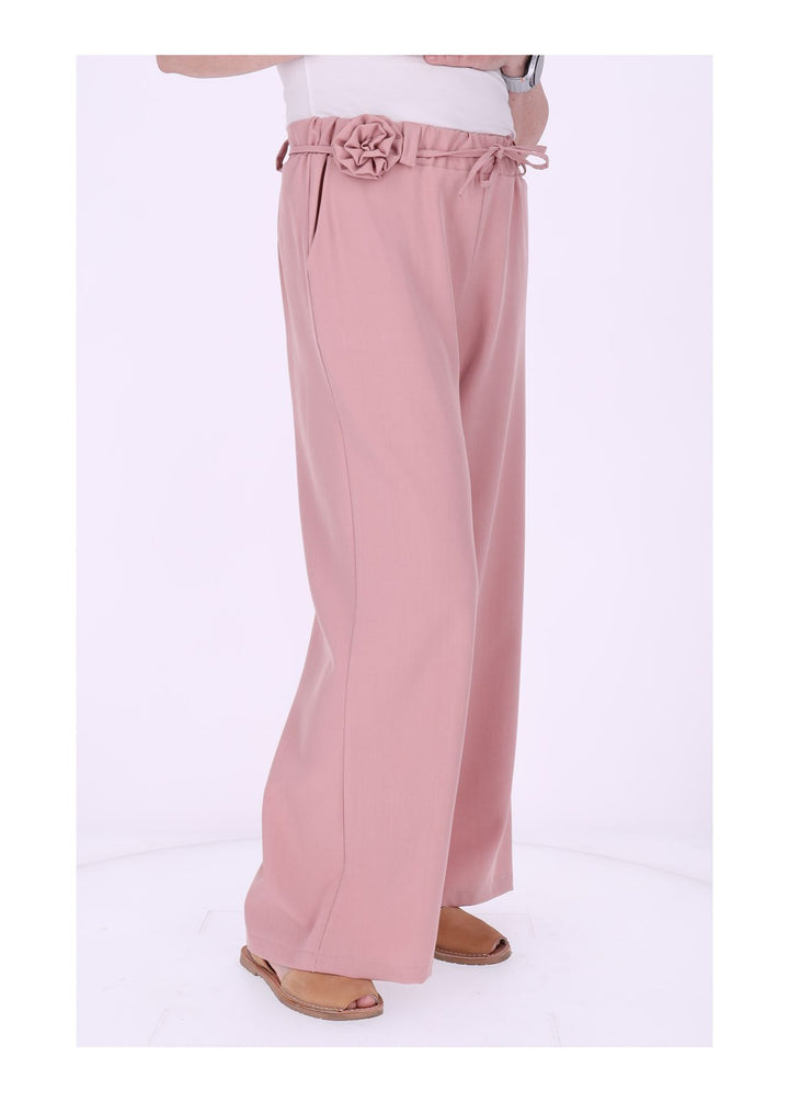 Schlupf-Hose Damen Blumengürtel
