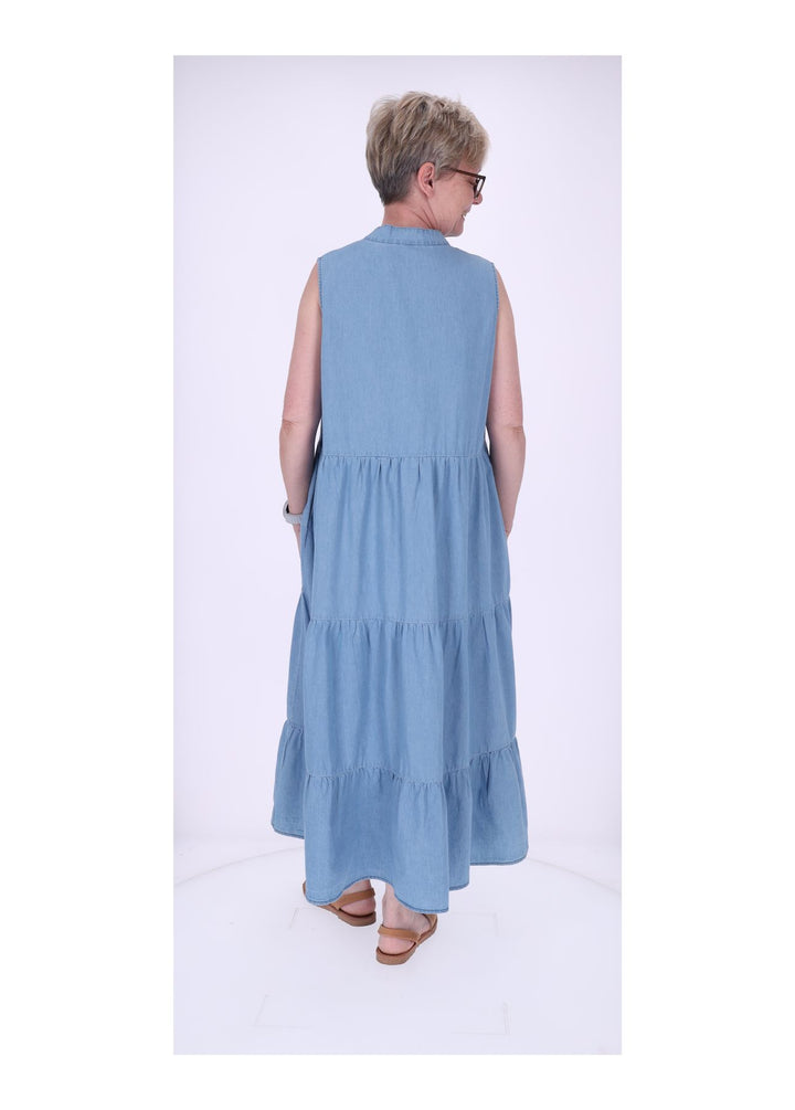 Splash of Color Jeans Kleid Damen