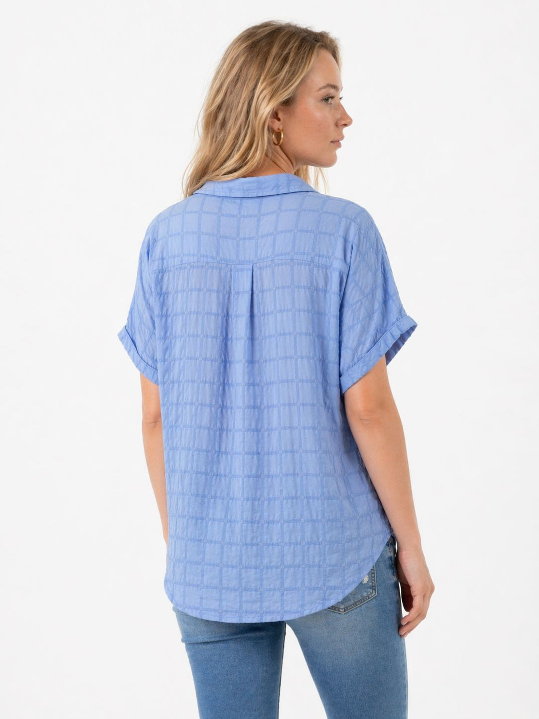 Splash of Color Bluse Damen Kurzarm