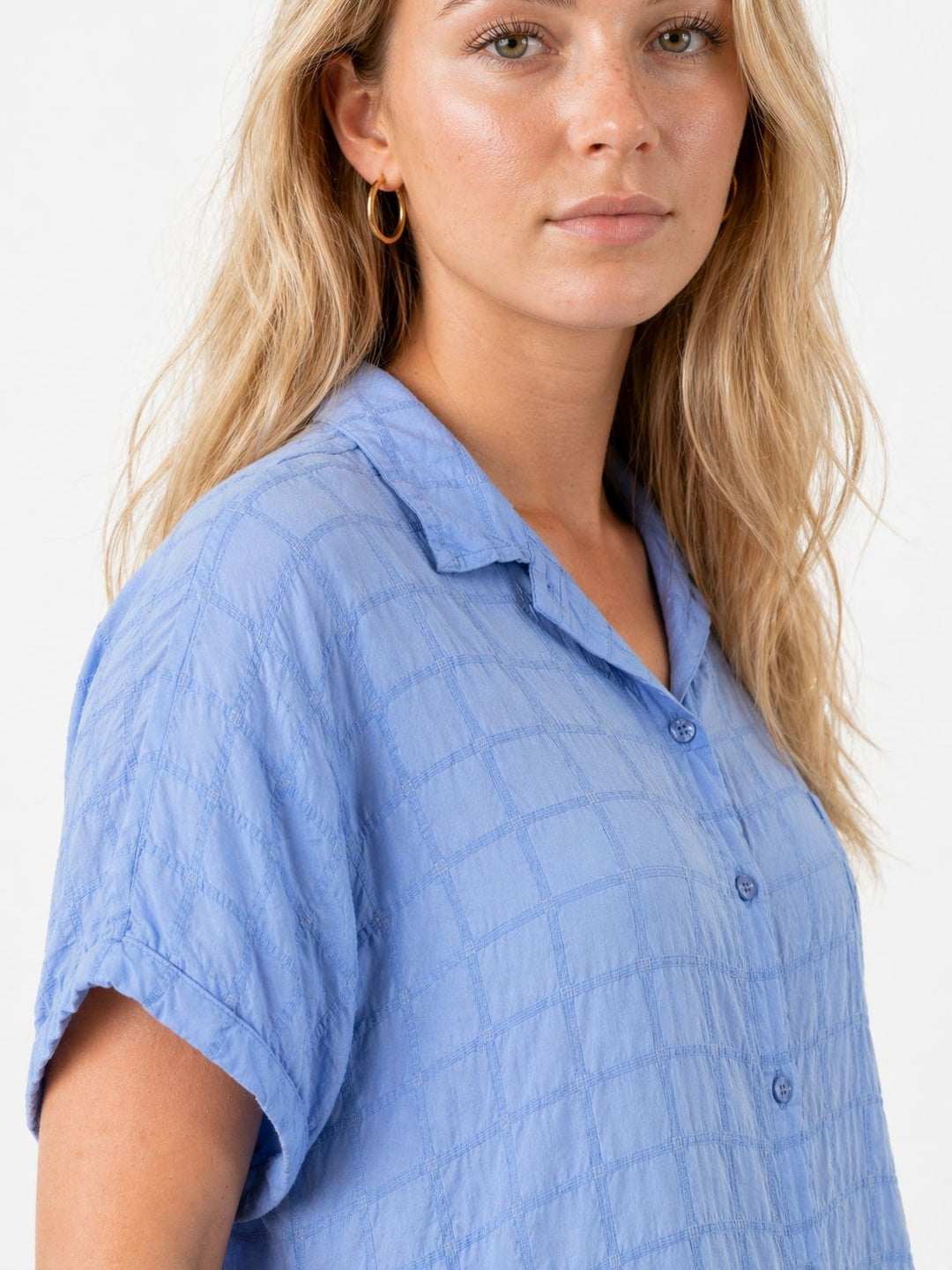 Splash of Color Bluse Damen Kurzarm