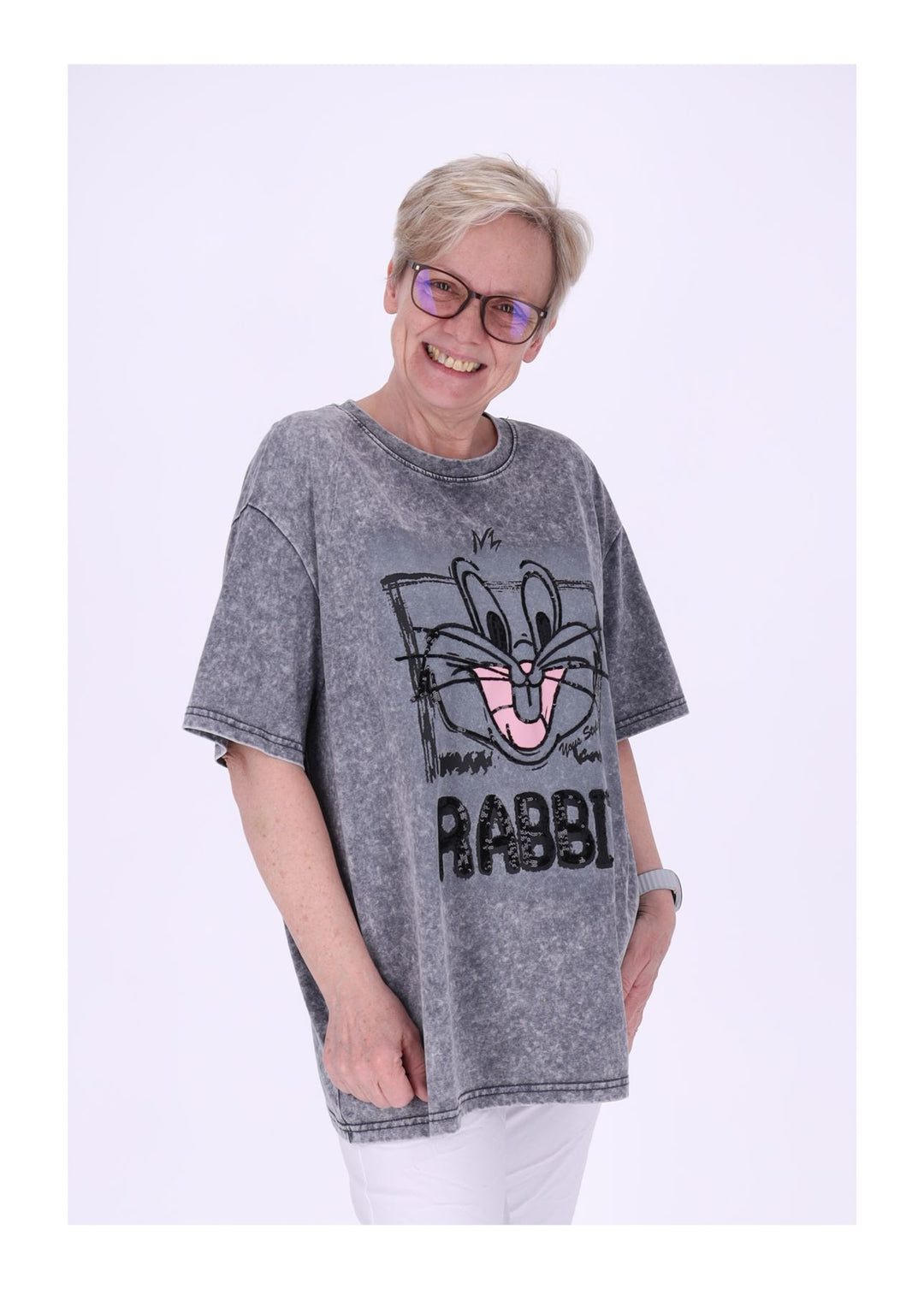 Splash of Color Damen T-Shirt Rabbit