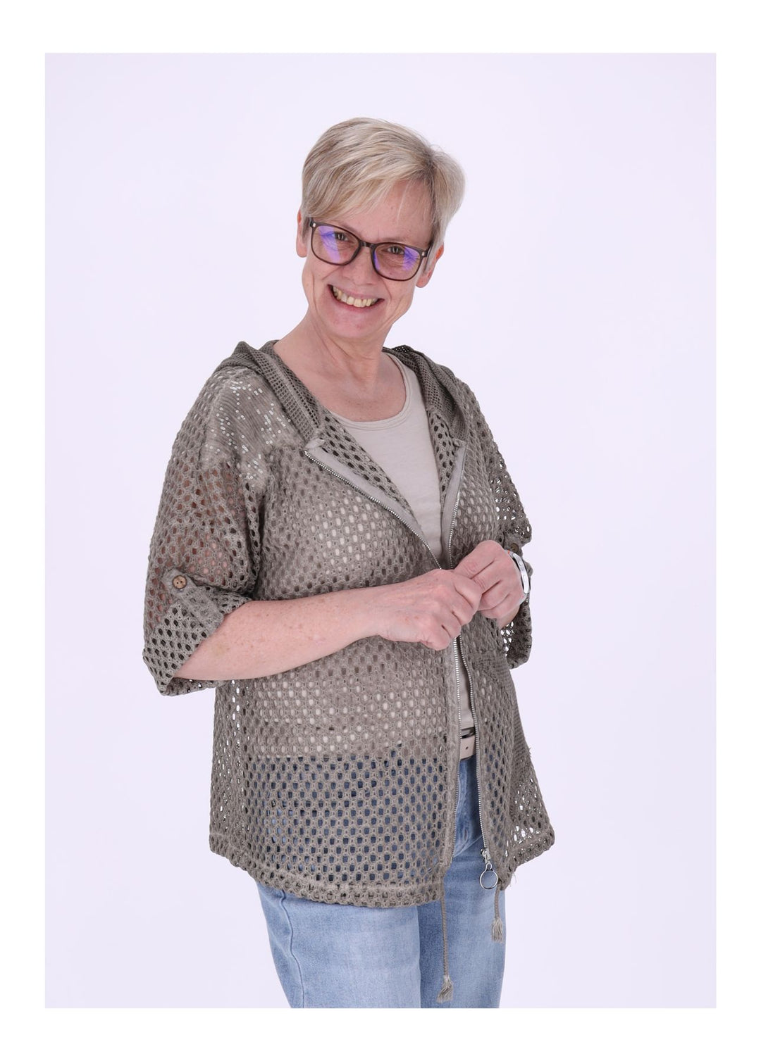 Splash of Color Shirtjacke Lochmuster
