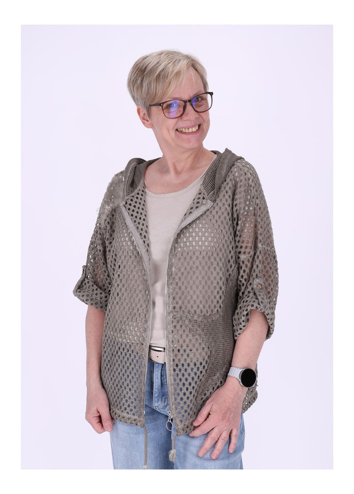 Splash of Color Shirtjacke Lochmuster