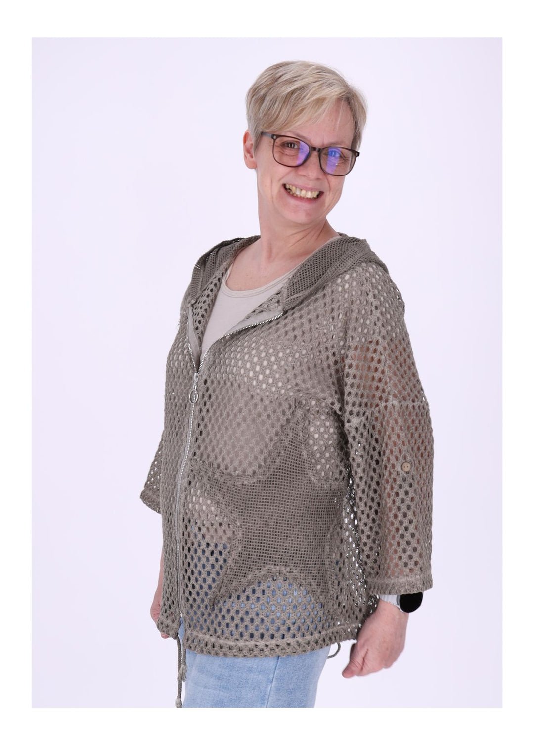 Splash of Color Shirtjacke Lochmuster