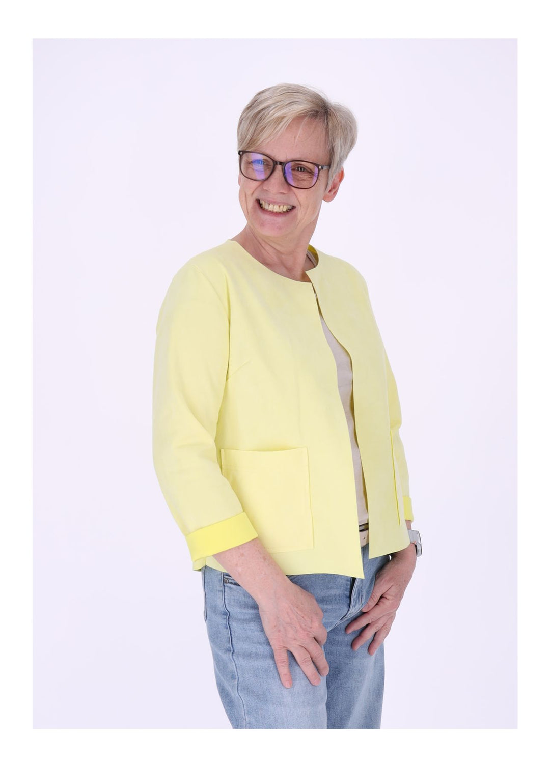 Vanessa Velours-Blazer Damen offen