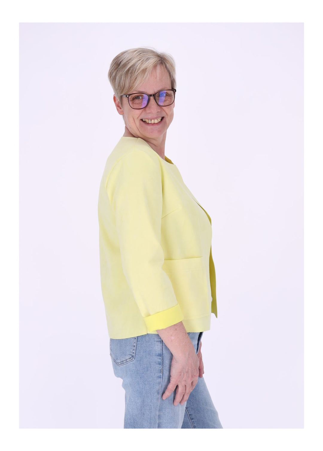 Vanessa Velours-Blazer Damen offen