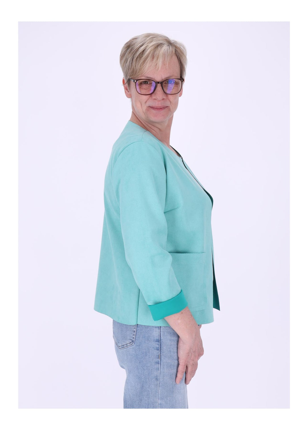 Vanessa Velours-Blazer Damen offen