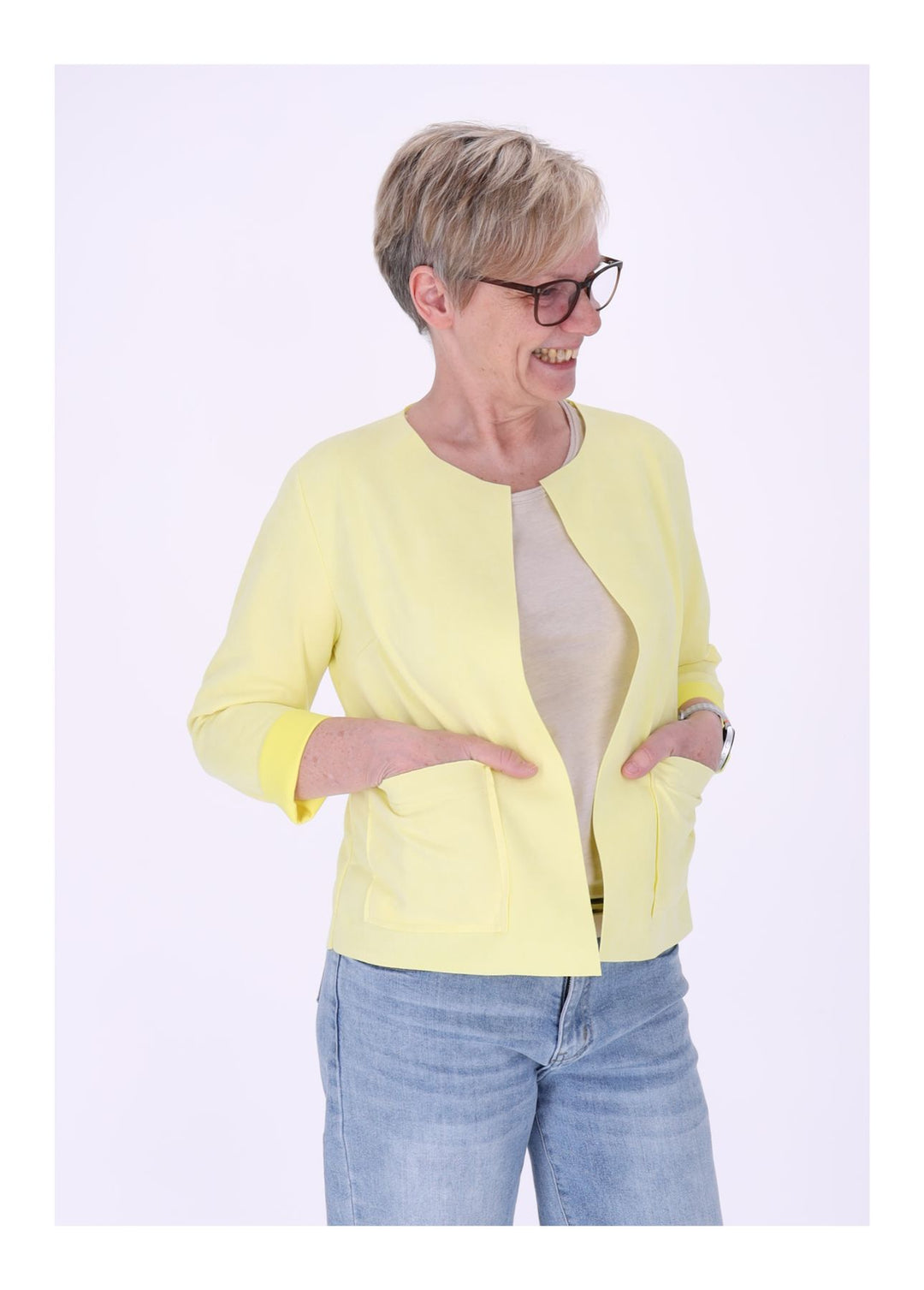 Vanessa Velours-Blazer Damen offen