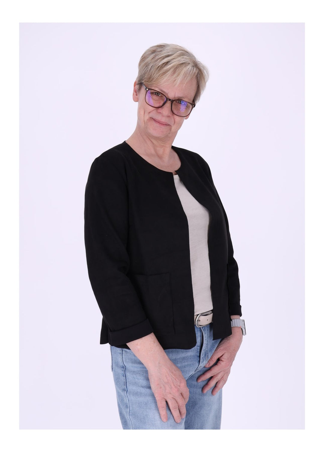 Vanessa Velours-Blazer Damen offen