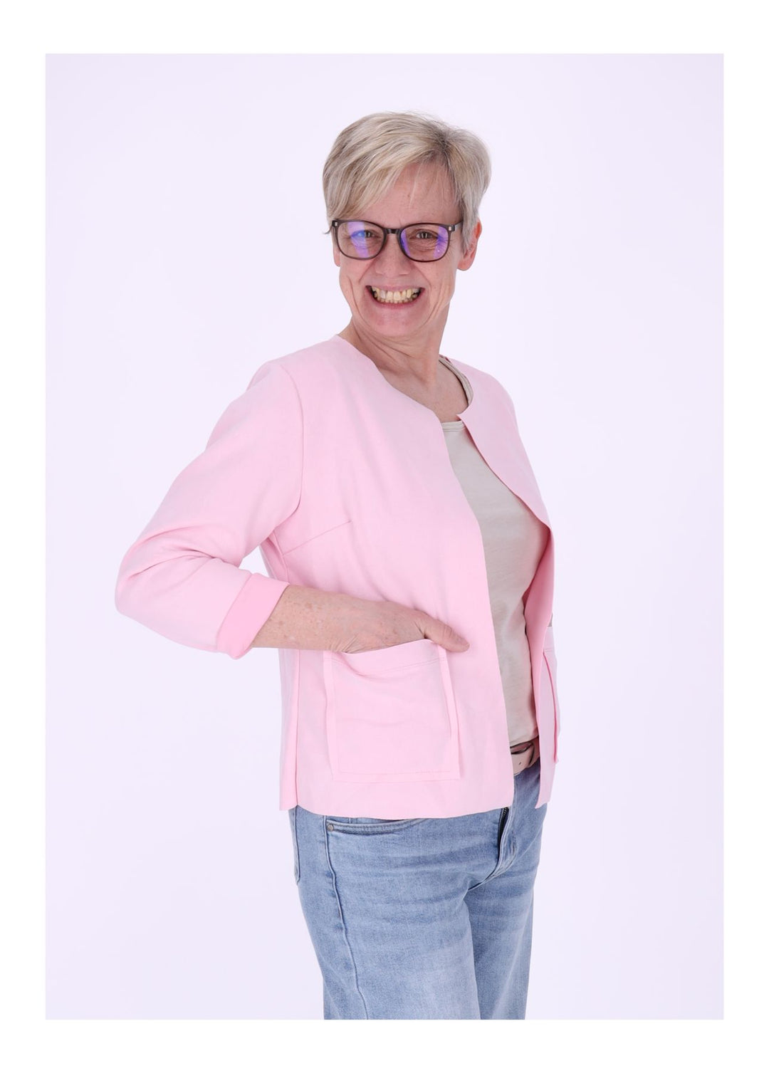 Vanessa Velours-Blazer Damen offen