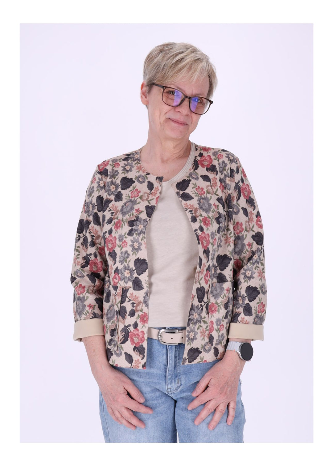 Vanessa Kurzjacke Blumen Damen