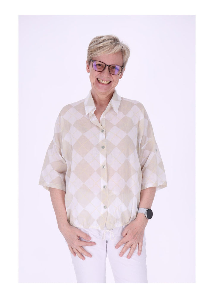 Splash of Color Bluse Damen Baumwolle