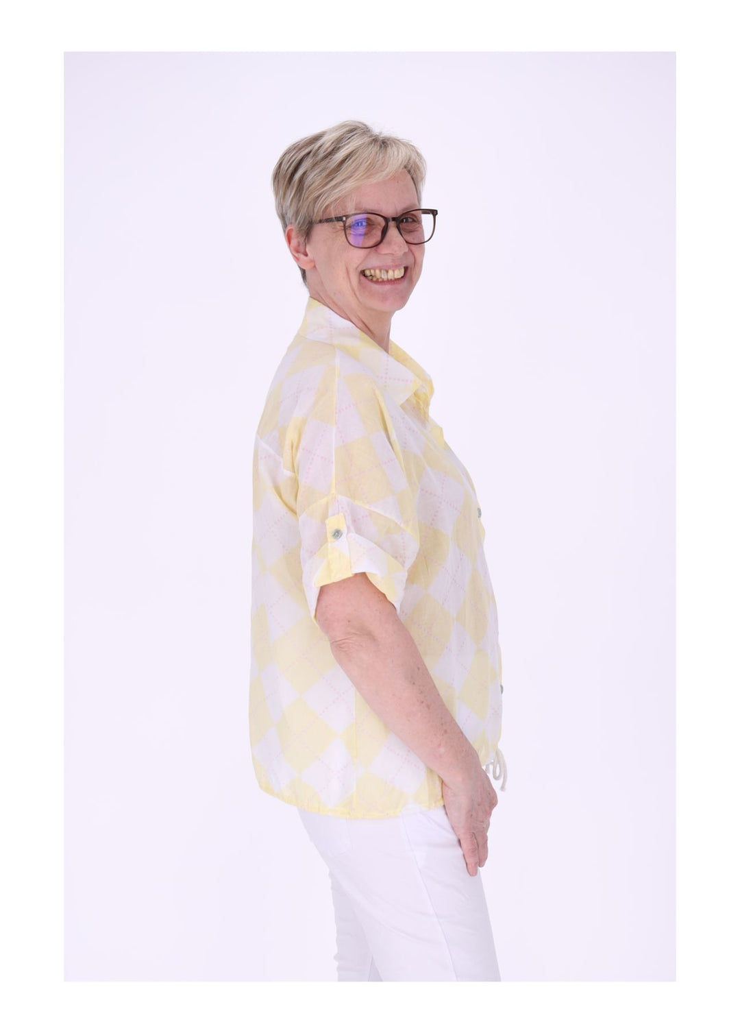 Splash of Color Bluse Damen Baumwolle