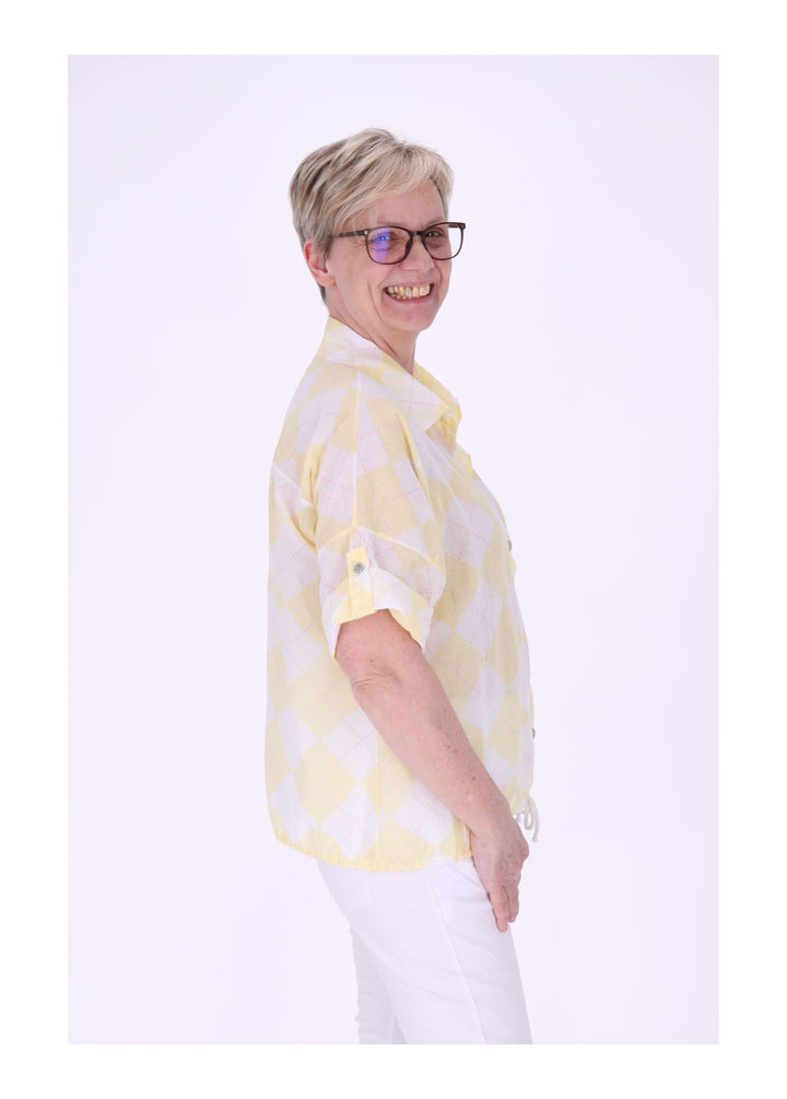 Splash of Color Bluse Damen Baumwolle