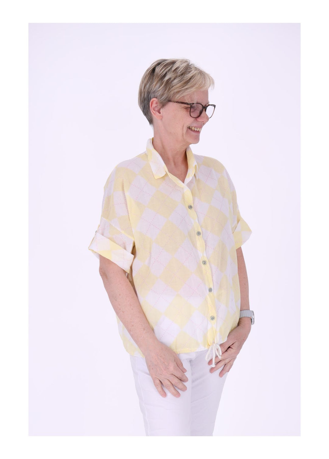 Splash of Color Bluse Damen Baumwolle
