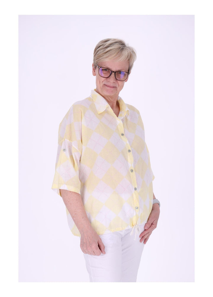Splash of Color Bluse Damen Baumwolle