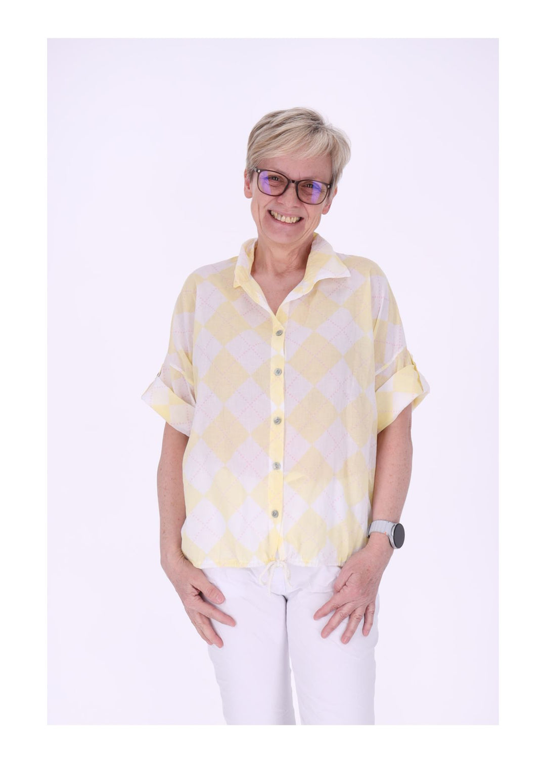 Splash of Color Bluse Damen Baumwolle
