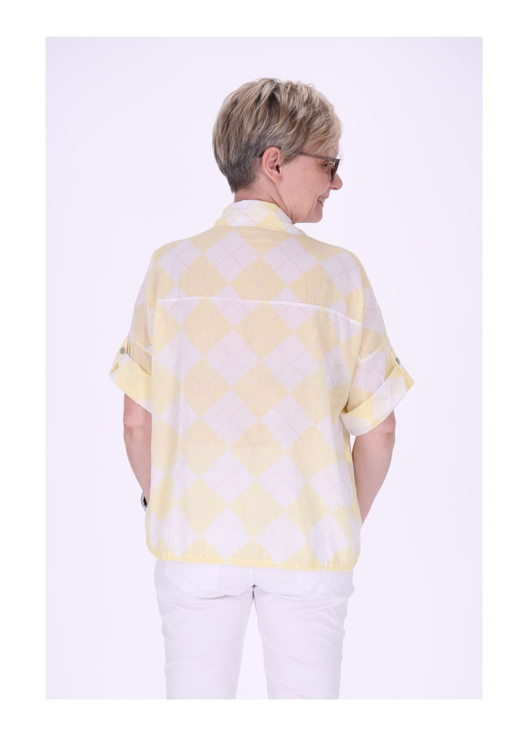 Splash of Color Bluse Damen Baumwolle