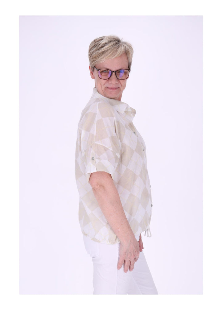 Splash of Color Bluse Damen Baumwolle