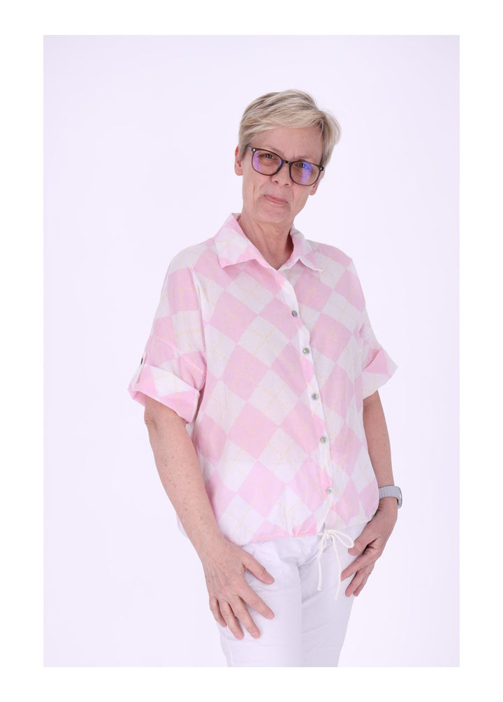Splash of Color Bluse Damen Baumwolle