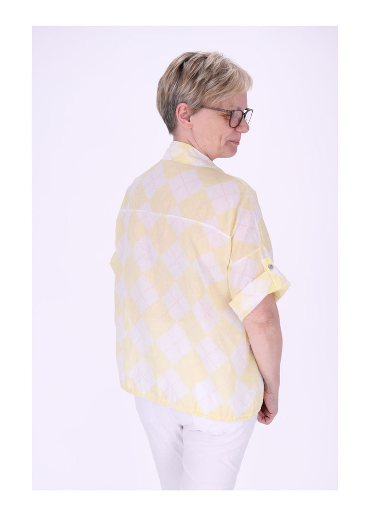 Splash of Color Bluse Damen Baumwolle