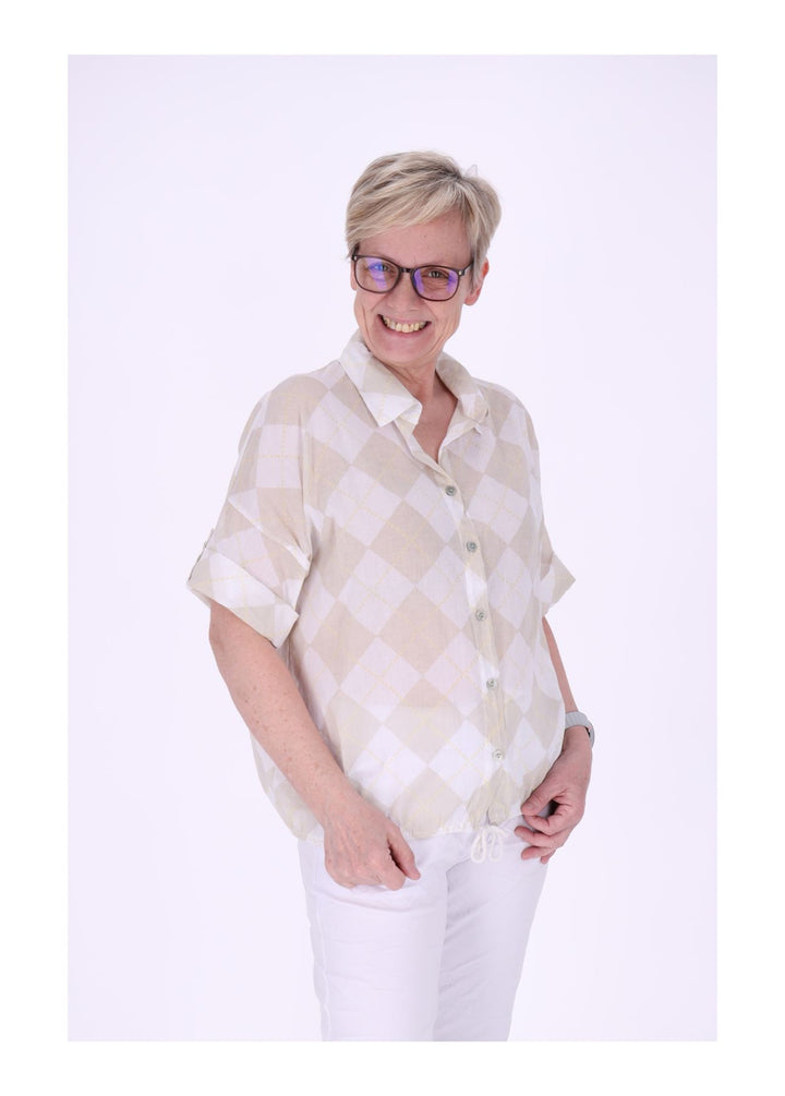 Splash of Color Bluse Damen Baumwolle